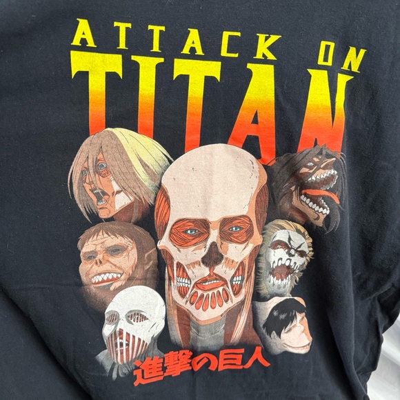 Attack on Titan Final Season Mens black cotton short sleeve t-shirt size 2X - Picture 2 of 4